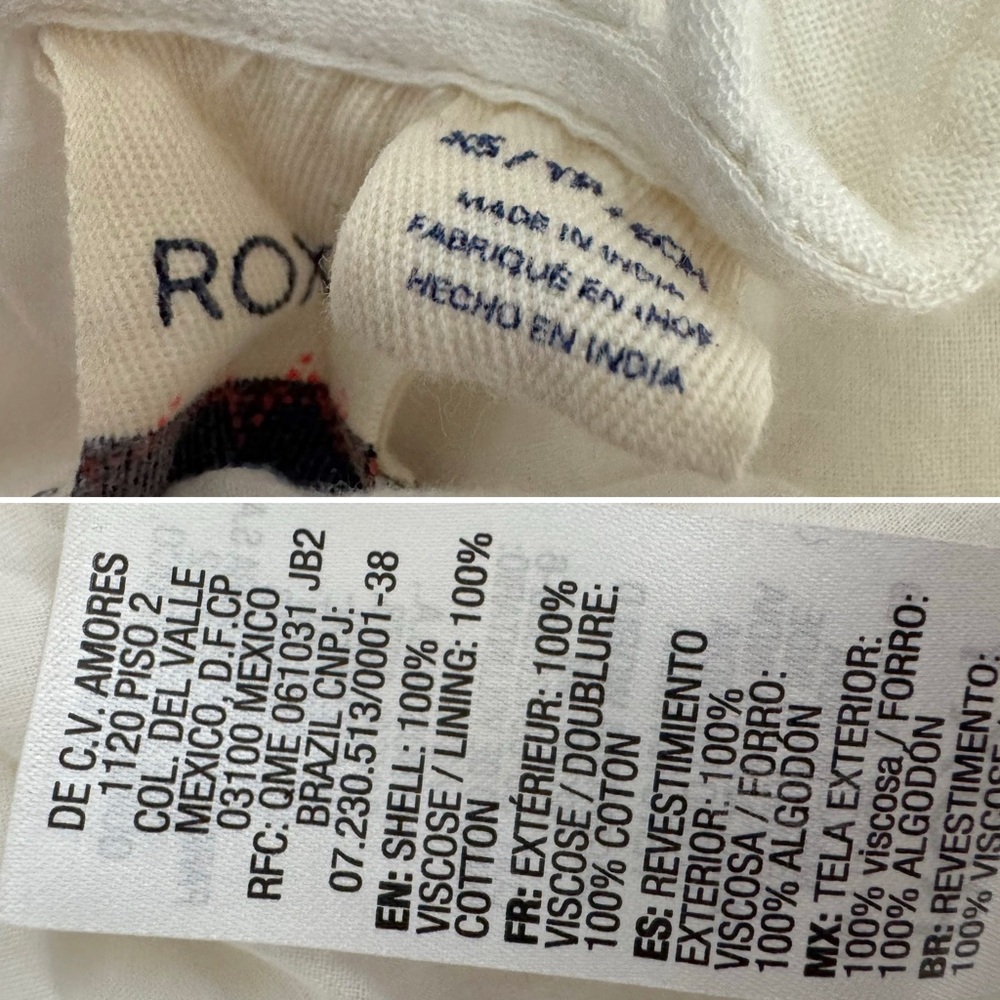 Roxy off white prism pattern mini dress XS - Picture 9 of 10